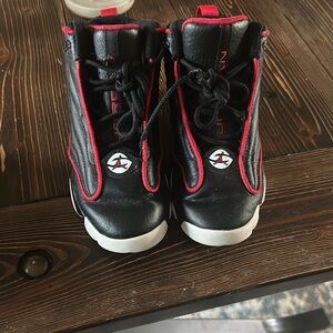 Jordan Black and Red High-Top Sneakers